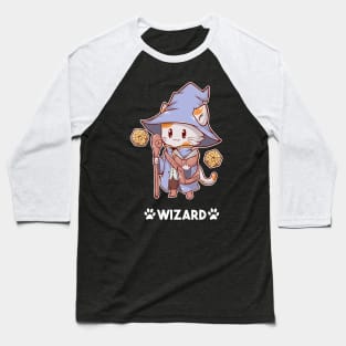 Wizard Paw Text Baseball T-Shirt